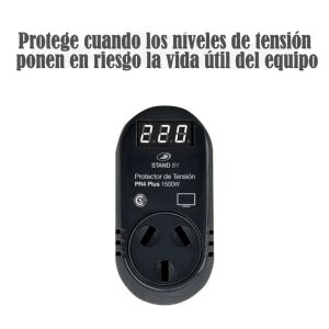 PROTECTOR DE TENSION 1500W TV C/VOLTíMETRO STAND BY - Vista 3