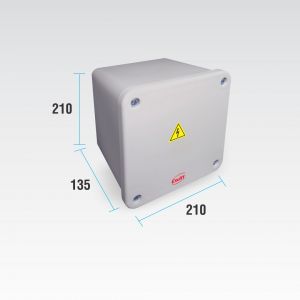 CAJA DE PASO ESTANCA IP65 EXTERIOR 210 X 210 X 135 MM - Vista 3