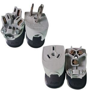 FICHA MACHO Y HEMBRA 3 PATAS 10A PREMIUM GRIS EXULTT - Vista 5