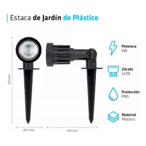 ESTACA DE PLASTICO 5W LED CANDELA - Vista 2