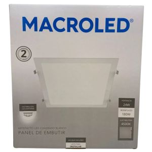 PANEL LED EMBUTIR CUADRADO 24W MACROLED - Vista 5
