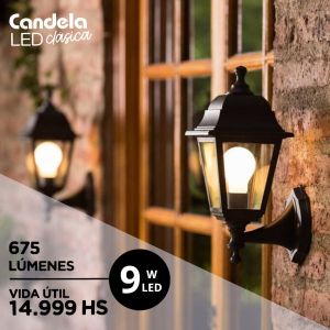 LAMPARA BULBO LED 9 WATT CANDELA COLOR CALIDO X5 UNIDADES - Vista 4