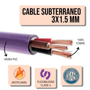 CABLE SUBTERRANEO 3X1.5 MM X METRO EPUYEN - Vista 2