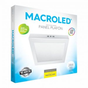 PANEL LED APLICAR CUADRADO BLANCO 24W MACROLED - Vista 3