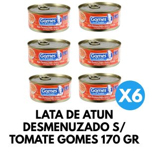 LATA DE ATUN DESMENUZADO S/ TOMATE GOMES 170 GR X 6 UNIDADES - Vista 1