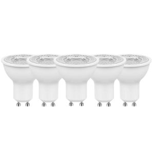 LAMPARA LED DICROICA 5W GU10 CANDELA COLOR CALIDO X5 UNIDADES
