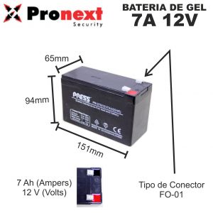 BATERIA DE GEL PRESS DE 12V 7A - Vista 1
