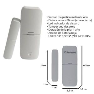 KIT 3 ALARMA INALAMBRICA WIFI + FREE APP CELULAR + GOOGLE HOME - Vista 2