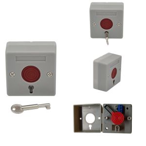 BOTON PANICO 12V PARA ALARMA CON LLAVE BLANCO PRONEXT - Vista 1