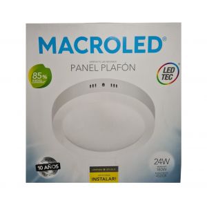 PANEL LED APLICAR REDONDO BLANCO 24W MACROLED - Vista 5