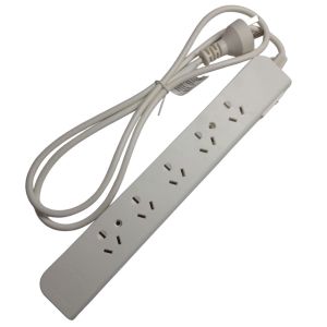 PROLONGADOR MULTIPLE 5 TOMAS BLANCO CON CABLE 1.5 MTS C/ PROTECTOR TERMICO