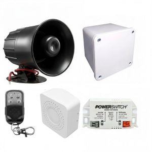 KIT ALARMA C/ SIRENA NEGRA WIFI + 1 CONTROL REMOTO A DISTANCIA 80 MTS 433 MHZ