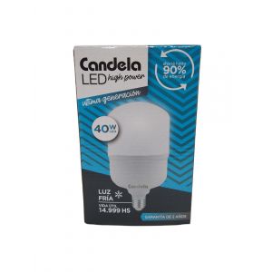 LAMPARA LED HIGH POWER 40W FRIA CANDELA - Vista 1