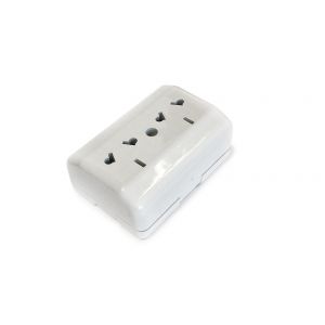 TOMACORRIENTE DOBLE ESPECIAL 10A DE SUPERFICIE S-BOX