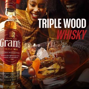 WHISKY GRANTS TRIPLE WOD 750 CC CON VASO - Vista 4