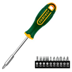 KIT DE PUNTAS DE DESTORNILLADOR DE 12 PIEZAS - ACERO CR-V - JADEVER