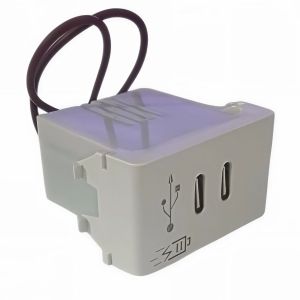 CARGADOR USB EXULTT URBANA DOBLE CONECTOR USB "C" 3A (CARGA RAPIDA) BLANCO