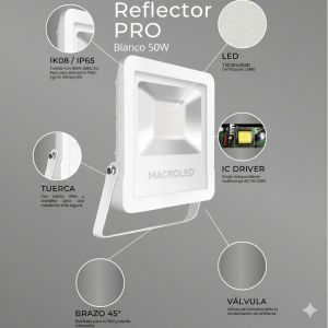 KIT ALARMA P/ OBRAS CONSTRUCCIONES TERRENOS C/ REFLECTOR LED 50W FRIO Y SENSOR DE MOVIMIENTO BLANCO - Vista 6