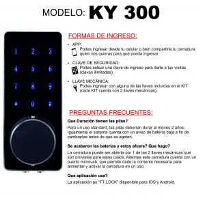 CERRADURA SMART DE TRABA DE ACERO + APP + CLAVE + LLAVE MECÁNICA PRONEXT - Vista 5