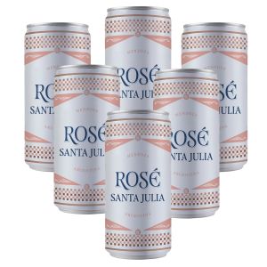 VINO SANTA JULIA ROSE LATA 269 CC X 6 UNIDADES