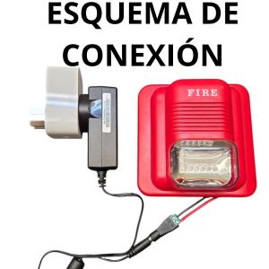 ALARMA EVACUACIÓN INCENDIO SMART WIFI CON SIRENA STROBE - Vista 2
