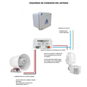 KIT ALARMA C/ SIRENA CON SENSOR DE MOVIMIENTO COLOR BLANCO - Vista 6