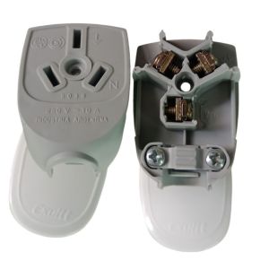 FICHA MACHO Y HEMBRA 3 PATAS 10A PREMIUM BLANCO EXULTT - Vista 4