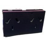 MODULO TOMA DOBLE ESPECIAL 10A JELUZ PLATINUM NEGRO