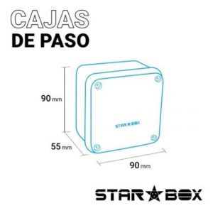CAJA DE PASO ESTANCA IP65 EXTERIOR 90X90X55 MM (BLANCO) STAR BOX - Vista 6