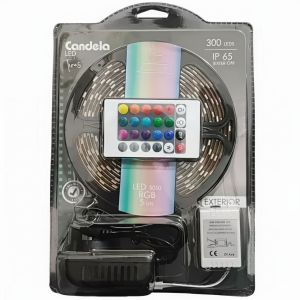 TIRA LED RGB EXTERIOR 12V 5050 5 MTS CANDELA - Vista 1