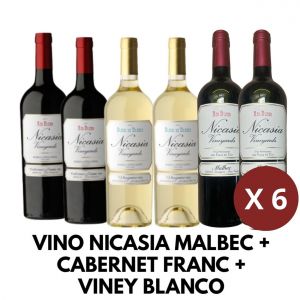 VINO NICASIA MALBEC + CABERNET FRANC  + VINEY BLANCO X6 - Vista 1