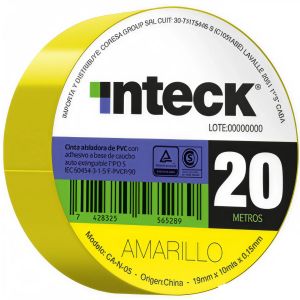 CINTA AISLADORA PVC 20 MTS INTECK - Vista 20