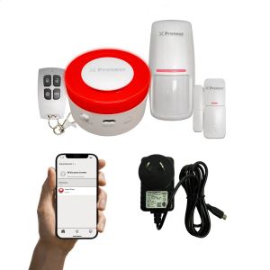 KIT ALARMA WIFI INALAMBRICA CON SIRENA Y BATERIA INCORPORADA SMART WIFI WALA 2000 PRONEXT