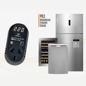 PROTECTOR DE TENSION 1500W HELADERA C/VOLTIMETRO STAND BY - Vista 2