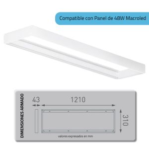 ACCESORIO KIT DE APLICAR P/PANEL DE 305X1205 MACROLED - Vista 5