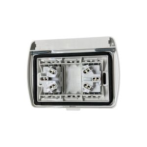 TAPA CAPSULADA EXTERIOR MEMBRANA + 2 TOMA 10A EXULTT URBANA - Vista 2