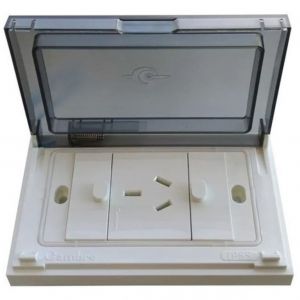 SET ARMADO EXTERIOR TAPA RIGIDA 1 TOMA 10A CAMBRE SIGLO XXII BLANCO