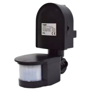 SENSOR DE MOVIMIENTO 180º INFRARROJO IP44 NEGRO TREFI