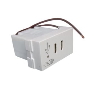 CARGADOR USB JELUZ PLATINUM DOBLE CONECTOR USB "C" 3A (CARGA RAPIDA) BLANCO