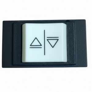 MODULO PULSADOR COMANDO DE CORTINA JELUZ PLATINUM NEGRO - Vista 1