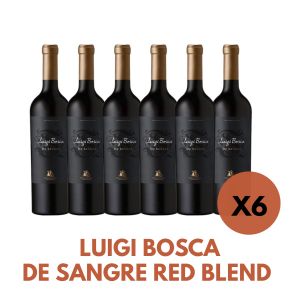 VINO LUIGI BOSCA DE SANGRE RED BLEND 750 CC X 6 BOTELLAS - Vista 1