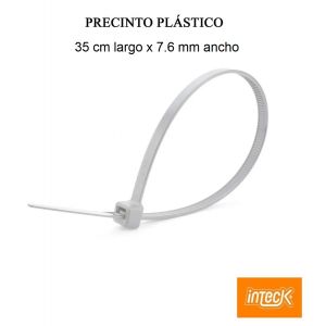 PRECINTO DE NYLON 7.6MM X350MM - BLANCO X 50 UNIDADES INTECK - Vista 2