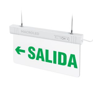 CARTEL DE SALIDA A LA IZQUIERDA LUMINOSO MACROLED