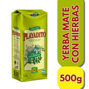 PAQUETE YERBA PLAYADITO C/HIERBAS 500 GR - Vista 1