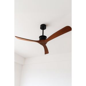 VENTILADOR DE TECHO NEGRO DOHA SIN LUZ CON ASPAS WALNUT SMART WINDSTYLE - Vista 2