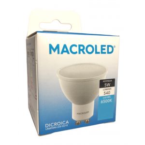 LAMPARA DICROICA LED 5W GU10 DE PVC MACROLED - Vista 5
