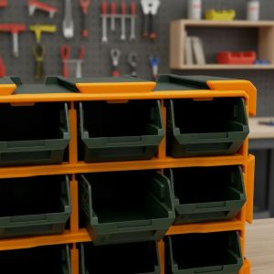CAJA ORGANIZADORA 9 GAVETAS TORNILLOS LLAVES JADEVER - Vista 3