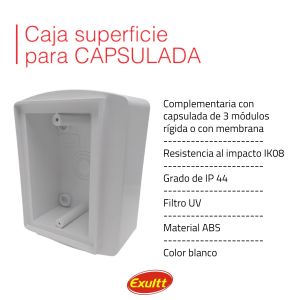 CAJA SUPERFICIE PARA CAPSULADA 10X5 CM EXULTT - Vista 5