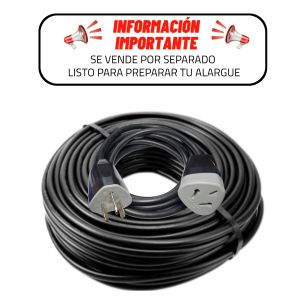 CABLE PARA HACER ALARGUE NEGRO 3X1.5 MM X 100 METROS + FICHAS - Vista 3