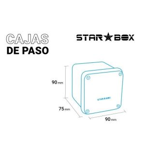 CAJA DE PASO ESTANCA IP65 EXTERIOR 90X90X75 MM (GRIS) STAR BOX - Vista 2